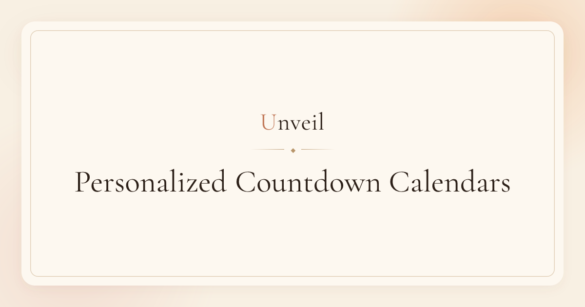 I made an app to build countdown calendars for the people you love. 130+ calendars created, but I'm  logo